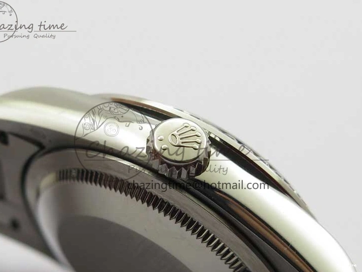 MiroTime 0309 SmoothTexture Day-Date 36mm 128239 SS Crystal BP Best Edition Black MOP Crystal Marker Dial on SS President Bracelet A 2681